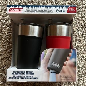 Coleman Stainless Steel Tumblers w/straw
